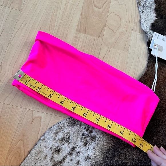 GOOD‎ AMERICAN NWT Neon Hot Pink Better Band bikini Two Piece Size Small - Picture 6 of 8